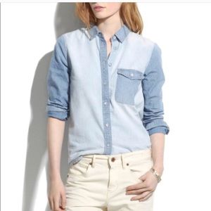 Madewell Two Tone Denim Button Down